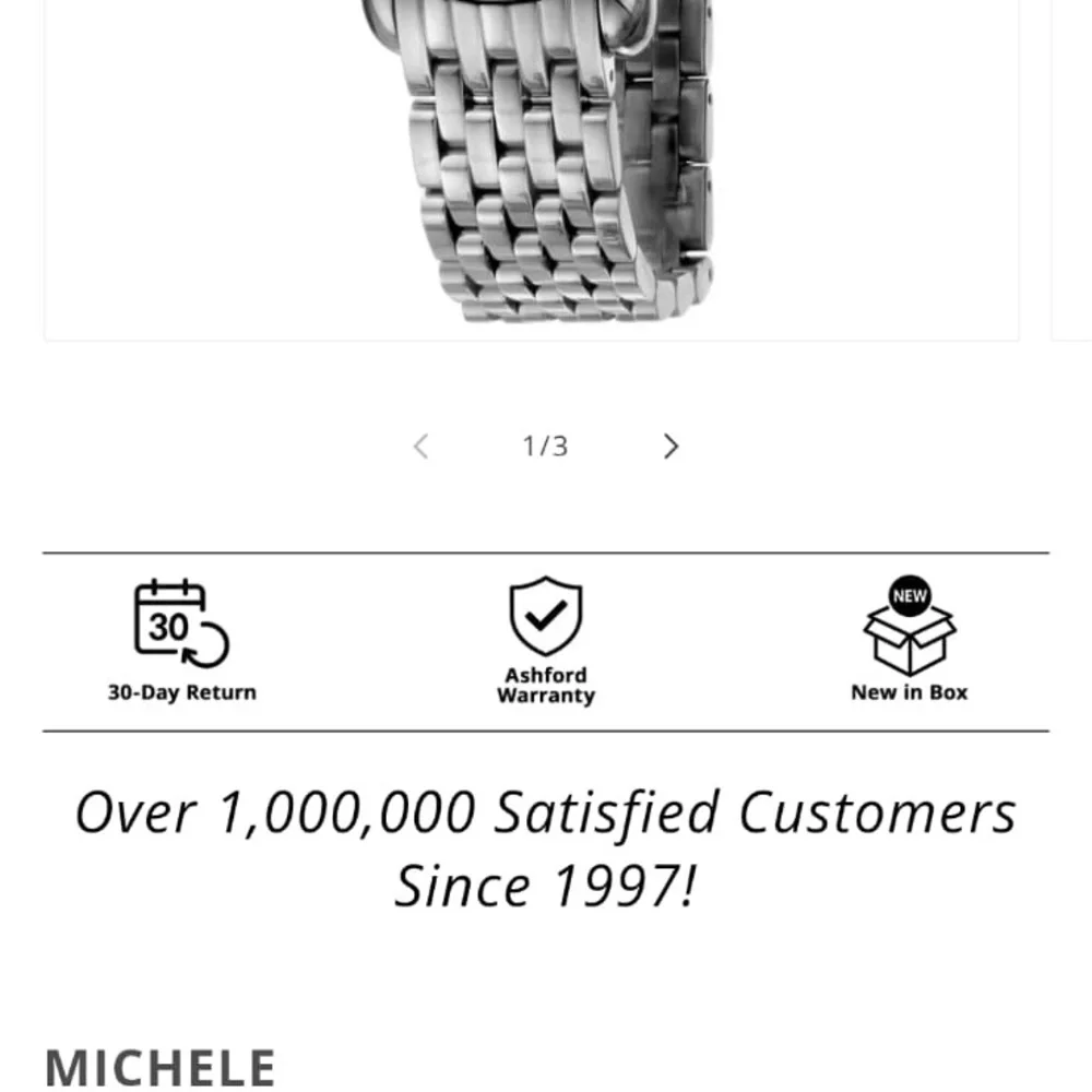 Michelle Lilou Diamond Paved 33Mm Swiss Chrono Swiss Made Women's Watch - Picture 5 of 8